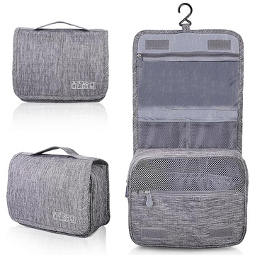 Trousse de toilette de Voyage 19x23CM pour Hommes et Femmes avec Poignée Volume élevé Pliable Multifonction Trousse de Maquillage